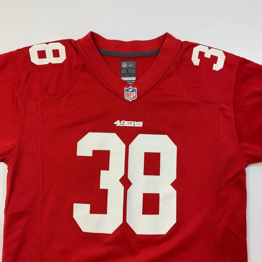 San Francisco 49ers Jersey Youth Kids Large Red Jarryd Hayne 38 NFL OnField Nike